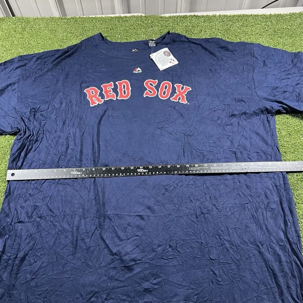 Boston Red Sox Majestic T Shirt Men's 4XL Navy Blue MLB Baseball Graphic Tee
